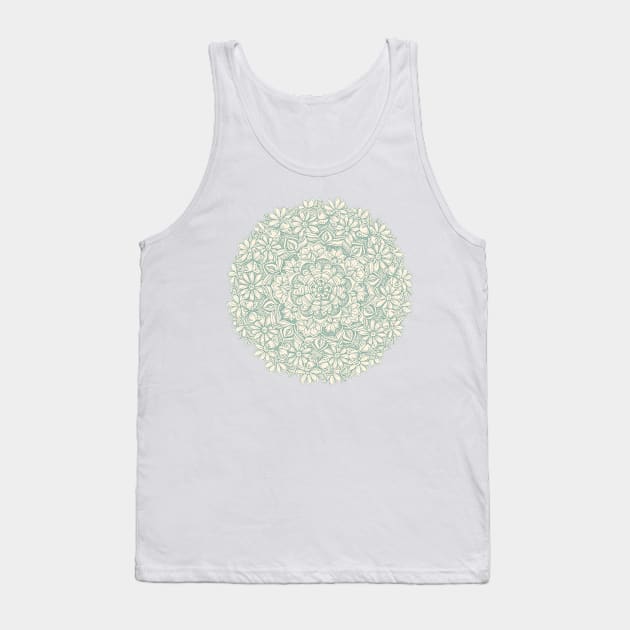 Sage Medallion with Butterflies & Daisy Chains Tank Top by micklyn